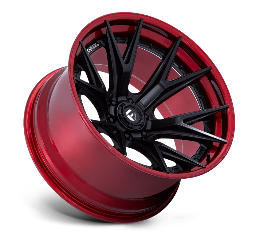 20x9.0 Fuel Catalyst Matte Black w/ Candy Red Lip