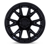 20x9.0 Fuel Catalyst Matte Black w/ Gloss Black Lip