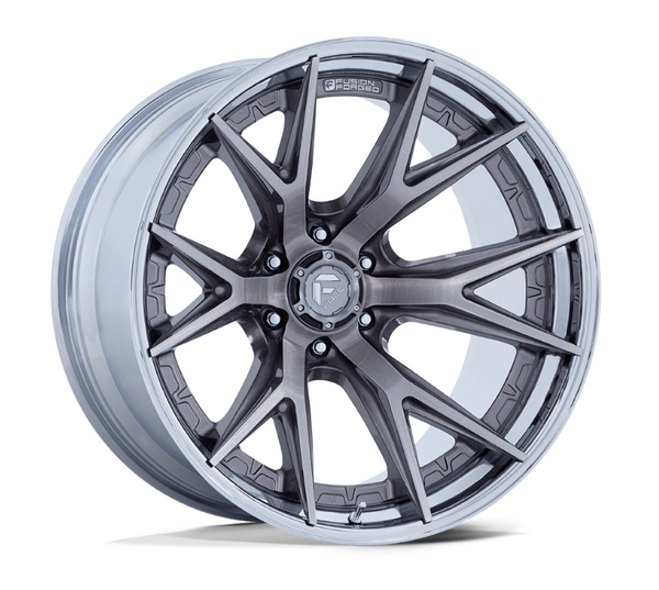 20x9.0 Fuel Catalyst Platinum w/ Chrome Lip