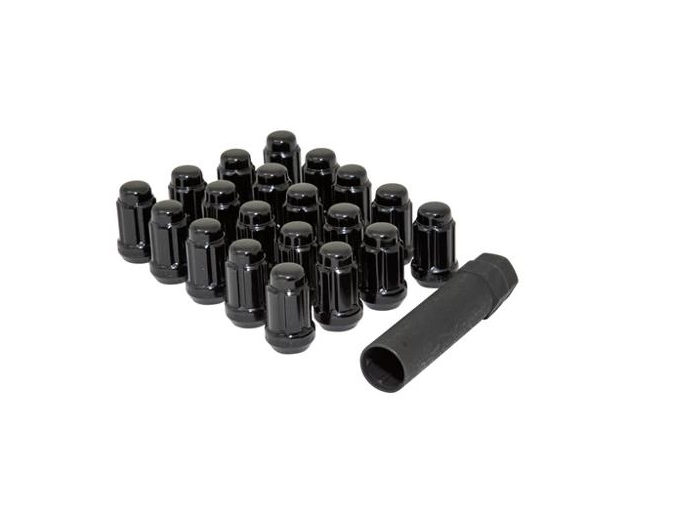 Gorilla Tuner Series Spline Lug Nut 12x1.25 Black 5 Lug Kit with Key