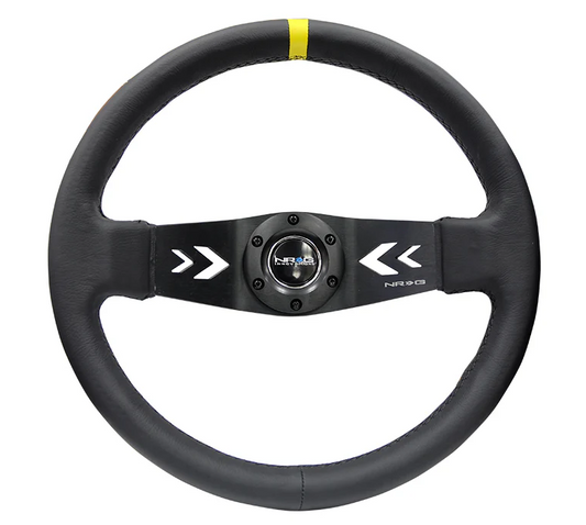 NRG 350mm Two Spoke Steering Wheel Leather