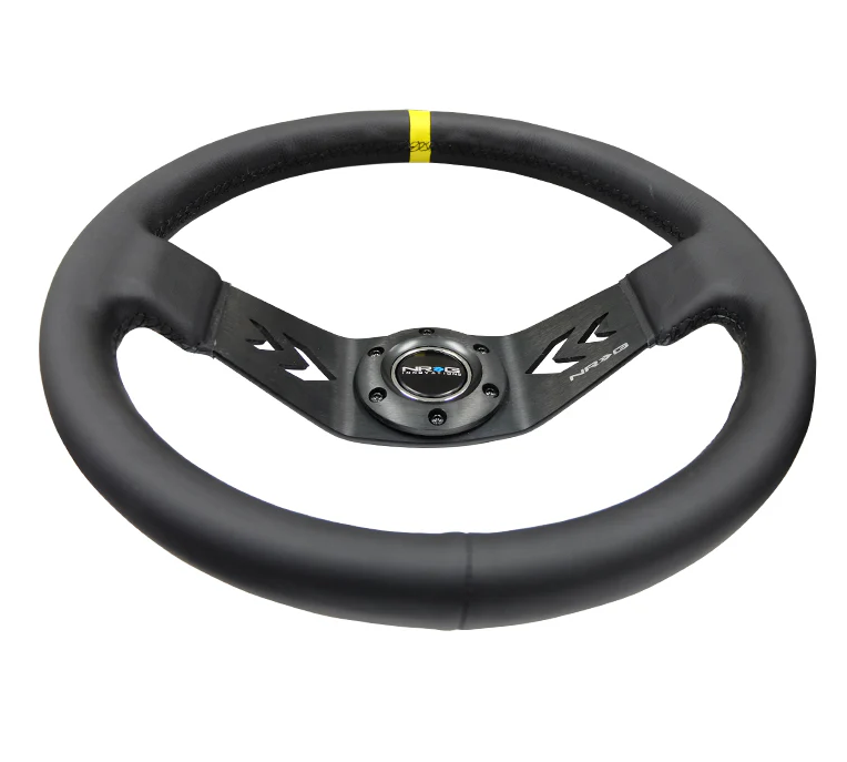 NRG 350mm Two Spoke Steering Wheel Leather