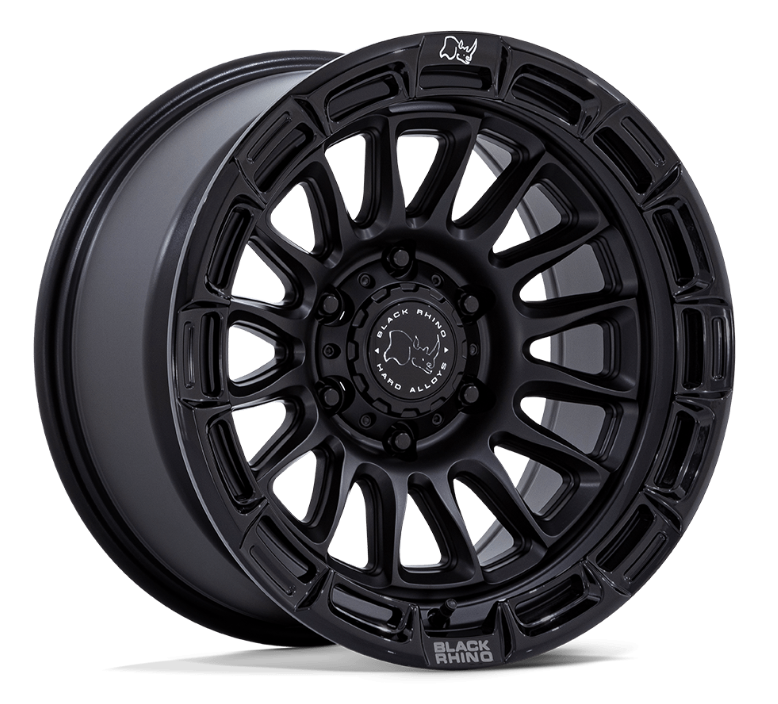 17x8.5 Black Rhino Rival BR025 Matte Black w/ Gloss Black Lip