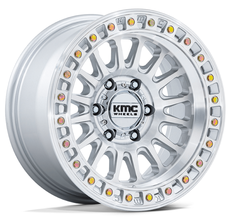 18x9.0 KMC IMS KM552 Gloss Silver w/ Machined Face