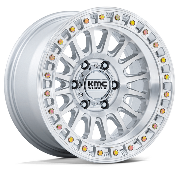 20x9.0 KMC IMS KM552 Gloss Silver w/ Machined Face