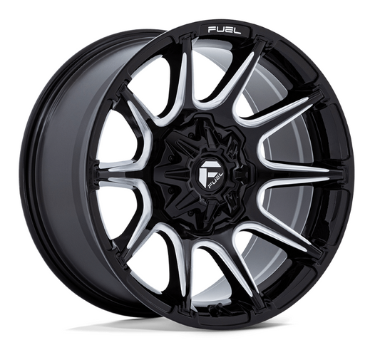 20x10 Fuel Super C FC8880 Gloss Black Milled