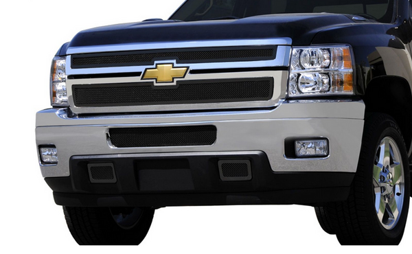 T-Rex Upper Class Series Mesh Grille Overlay 2011-2014 Chevy Silverado 2500HD/3500 (Upper 2 piece)