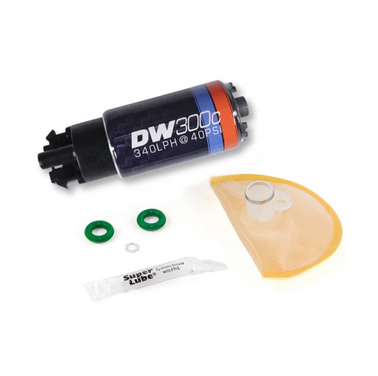 DeatschWerks 340lph DW300C Compact Fuel Pump w/ 2008-2018 WRX/ 2008-2018 STI Set Up Kit (w/ Mounting Clips)