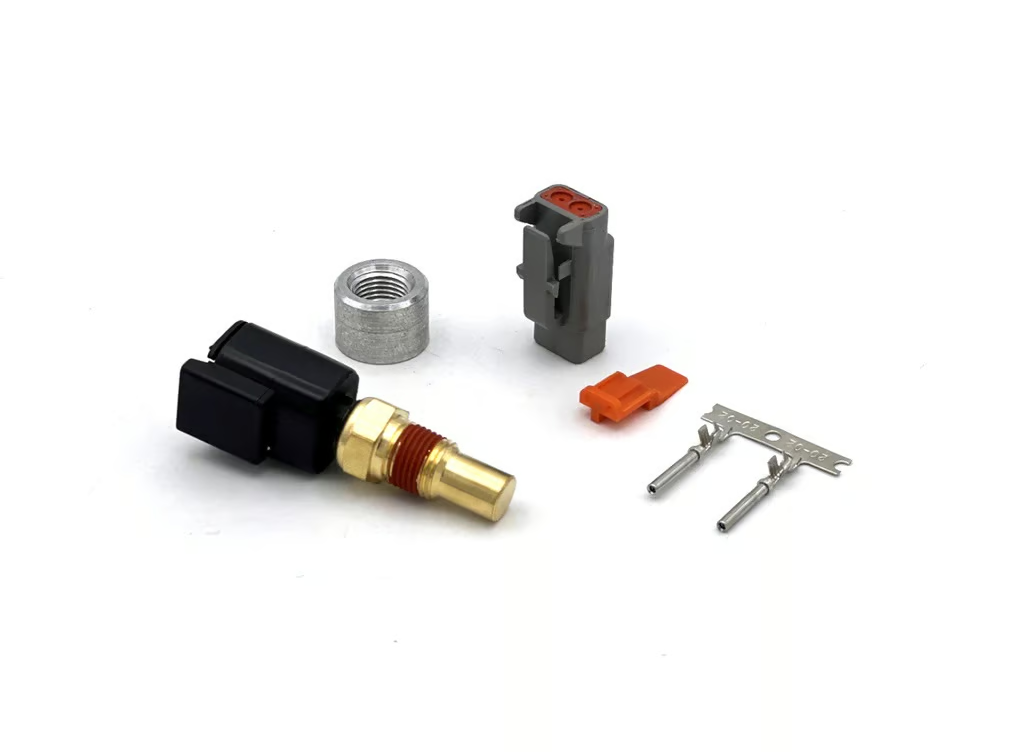 AEM Fluid Temp Sensor Kit (-20C to 150C / -4F to 302F - 1/8 in. NPT Aluminum Bung, Connector, and Pins)