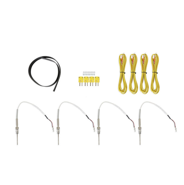 AEM QTY 4 K-Type Closed Tip Thermocouple (1800° F (982.2°C) Max Temp - Inconel Sheath - 1/8 in. NPT Compression Fitting)