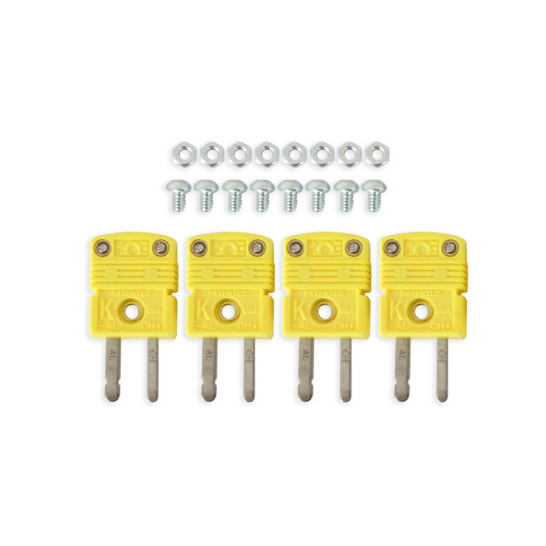 AEM QTY 4 K-Type Closed Tip Thermocouple (1800° F (982.2°C) Max Temp - Inconel Sheath - 1/8 in. NPT Compression Fitting)