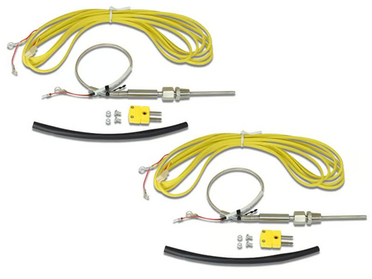 AEM QTY 2 K-Type Closed Tip Thermocouple (1800° F (982.2°C) Max Temp - Inconel Sheath - 1/8 in. NPT Compression Fitting)