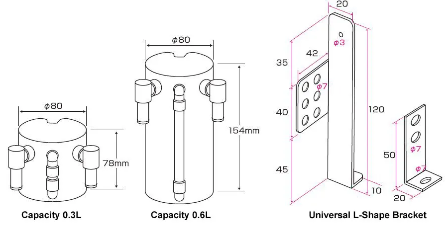 Cusco Universal Oil Catch Tank (vertical mount)