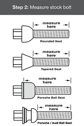 H&R Lug Bolts 14 X 1.5 / Length 59mm / Porsche/Audi Ball (R14) 19mm