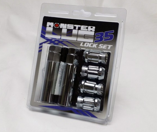 Wheel Mate Monster 35 Locking Lug Nut Set of 4 - Black 14x1.50