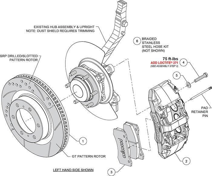 Wilwood AERO6-DM Front Big Brake Kits Lexus GX460 / GX470 / Toyota 4Runner / FJ Cruiser / Tacoma (Slotted 13.31" Rotor)