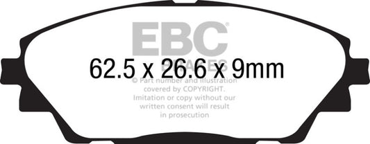 EBC 14+ Mazda 3 2.0 (Japan Build) Ultimax2 Front Brake Pads