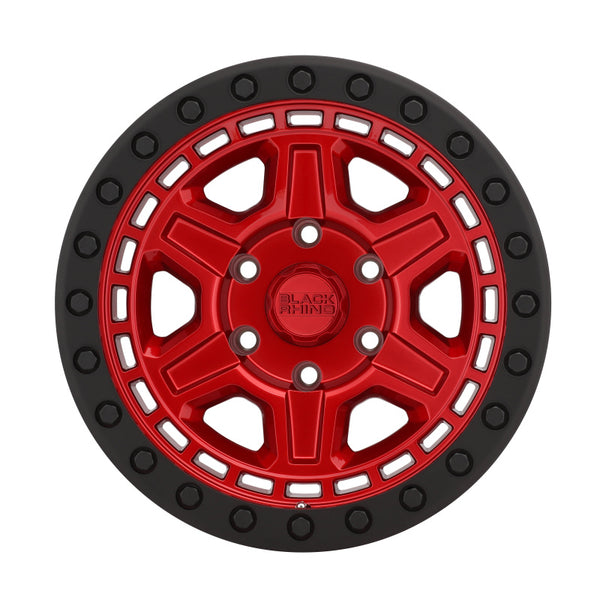 Black Rhino Reno 17x9.0 6x139.7 ET00 CB 112.1 Candy Red w/Black Lip Edge & Black Bolts Wheel