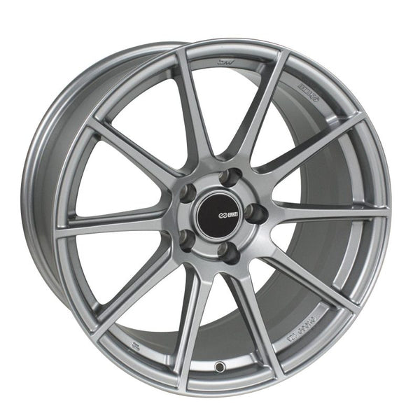 18x8.0 Enkei TS10 5x112 45mm Offset 72.6mm Bore Grey Wheel