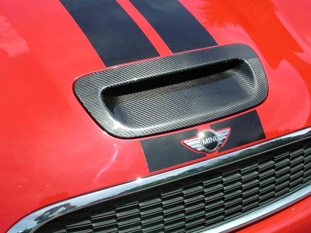 Racing Dynamics Carbon Fiber Hood Scoop for Gen 2 models 2007-2015 Mini R56, R55, R57 & R59