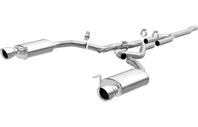 Magnaflow Cat Back Street Stainless Exhaust System 2015-2023 Ford Mustang 4 Cylinder EcoBoost 2.3L