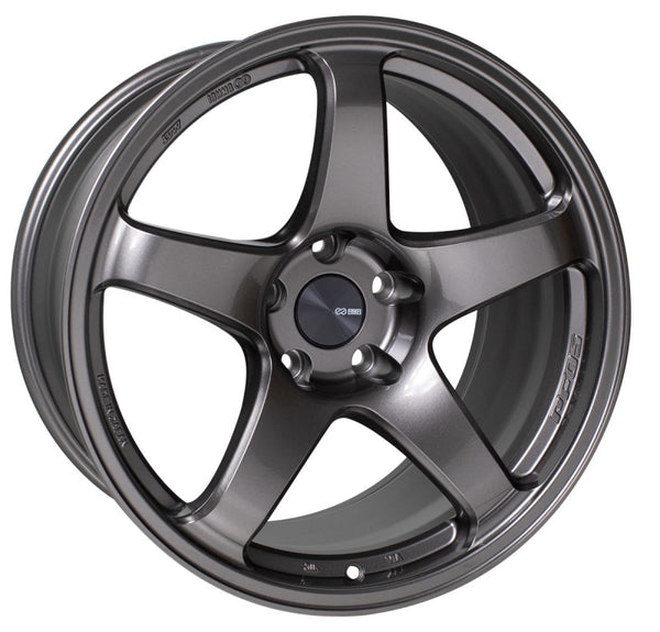 18x9.5 Enkei PF05 5x114.3 38mm Offset 75mm Bore Dark Silver Wheel