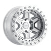 Black Rhino Reno Beadlock 17x8.5 5x114.3 ET-38 CB 71.6 Silver w/Mirror Face & Silver Bolts Wheel