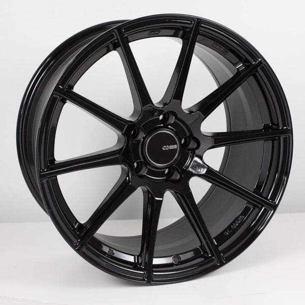 18x8.0 Enkei TS10, 5x114.3 40mm Offset 72.6mm Bore Black Wheel