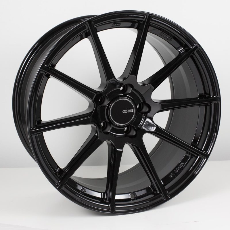 18x8.5 Enkei TS10 5x114.3 35mm Offset 72.6mm Bore Black Wheel