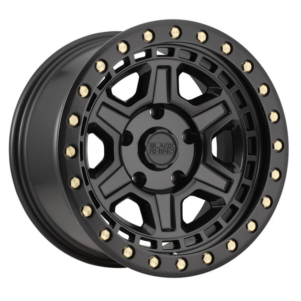 Black Rhino Reno 17x9.0 6x135 ET00 CB 87.1 Matte Black w/Brass Bolts Wheel