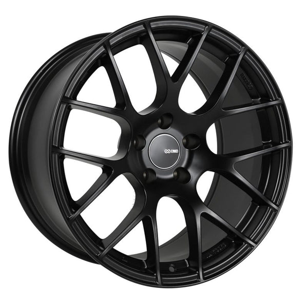 Enkei Raijin 18x8 35mm Offset 5x100 Bolt Pattern Matte Black Wheel