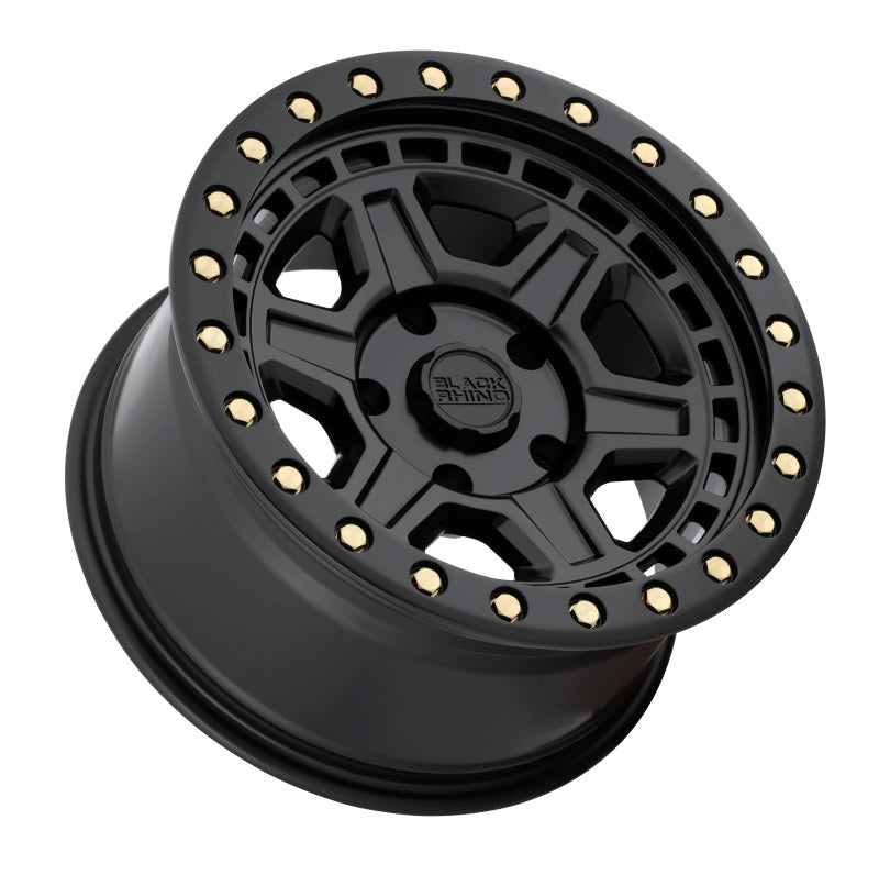 Black Rhino Reno 17x9.0 6x139.7 ET-12 CB 112.1 Matte Black w/Brass Bolts Wheel