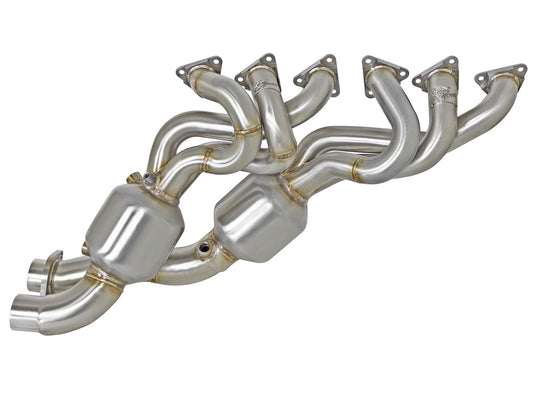 AFE Twisted Steel Long Tube Header 304 Stainless Steel w/ Cat 2001-06 BMW M3 (E46) L6-3.2L / Z3 / Z4