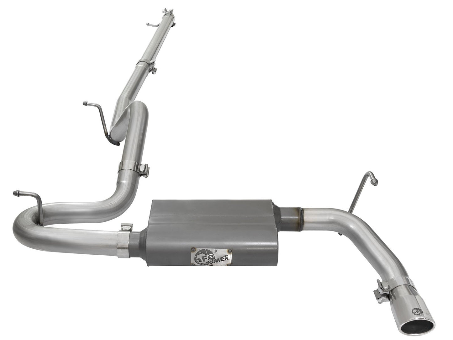 AFE Scorpion 2.5" Aluminized Steel Cat-Back Exhaust System 2007-2016 Jeep Wrangler (JK) Unlimited V6-3.6L/3.8L (4Dr)