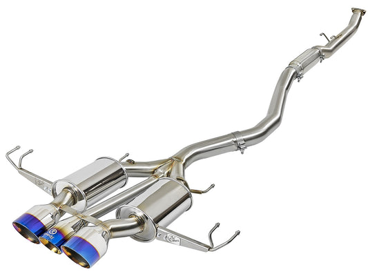 Takeda 3" 304 Stainless Steel Cat-Back Exhaust System 2017-2021 Honda Civic Type R (w/ Blue Flame Tips)