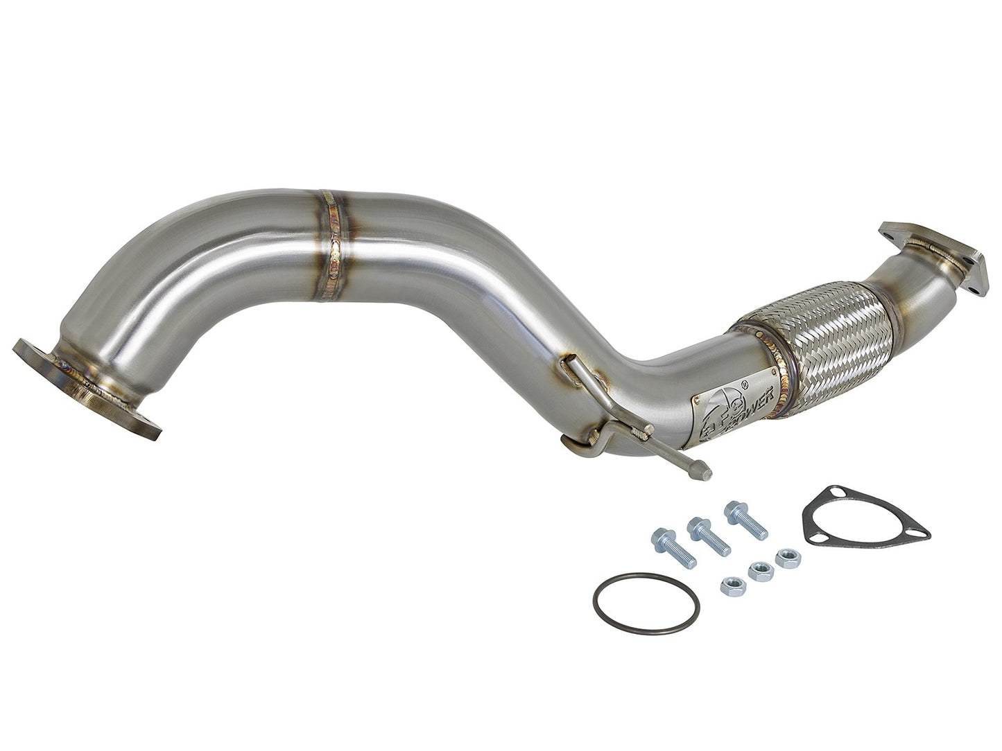 AFE Twisted Steel 2.5 in. Rear Down-Pipe/Mid-Pipe 2017-2021 Honda Civic Type R FK8 (2.0)