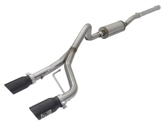 AFE Rebel Series 2-1/2" 409 Stainless Steel Cat-Back Exhaust System 2007-15 Jeep Wrangler (JK) V6-3.6L/3.8L (2/4Dr)