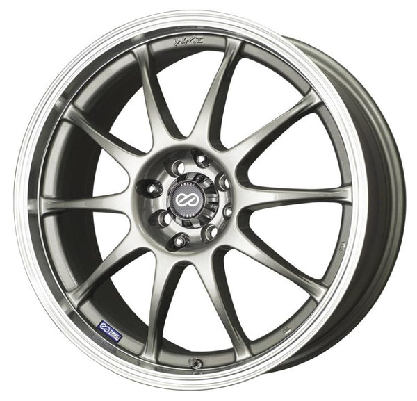 Enkei J10 18x7.5 4x100/114 42mm Offset 72.62mm Bore Dia Matte Silver Paint Wheel