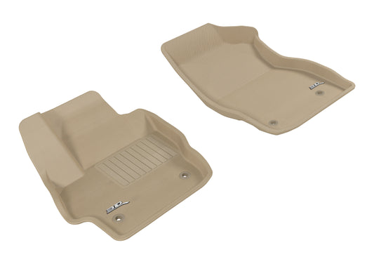 3D MAXpider 2010-2013 Mazda Mazda3 Kagu 1st Row Floormat - Tan