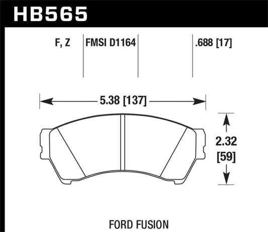 Hawk 06-10 Mazda6 HPS 5.0 Street Front Brake Pads