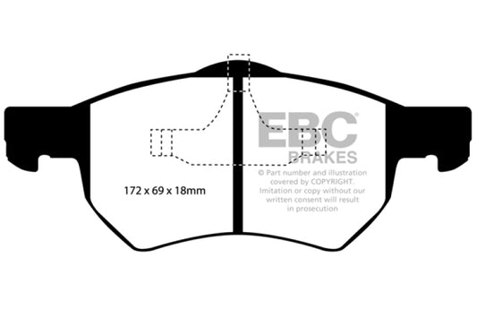 EBC 02+ Chrysler Grand Voyager (European Made) Ultimax2 Front Brake Pads