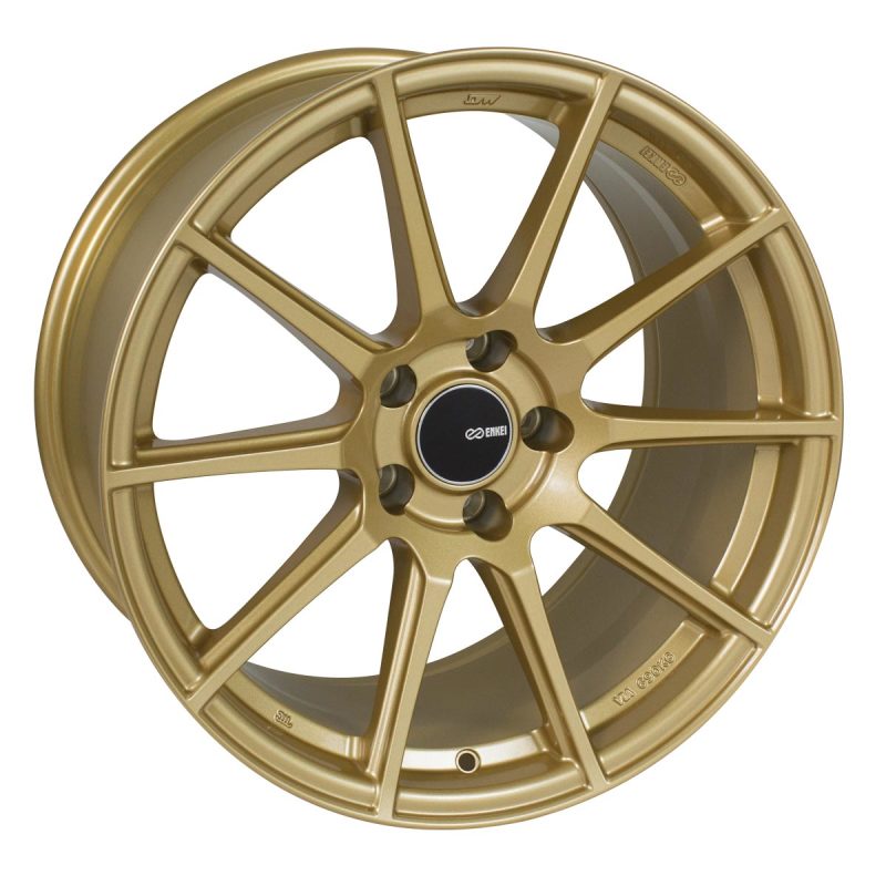 17x8.0 Enkei TS10, 5x100 45mm Offset 72.6mm Bore Gold Wheel