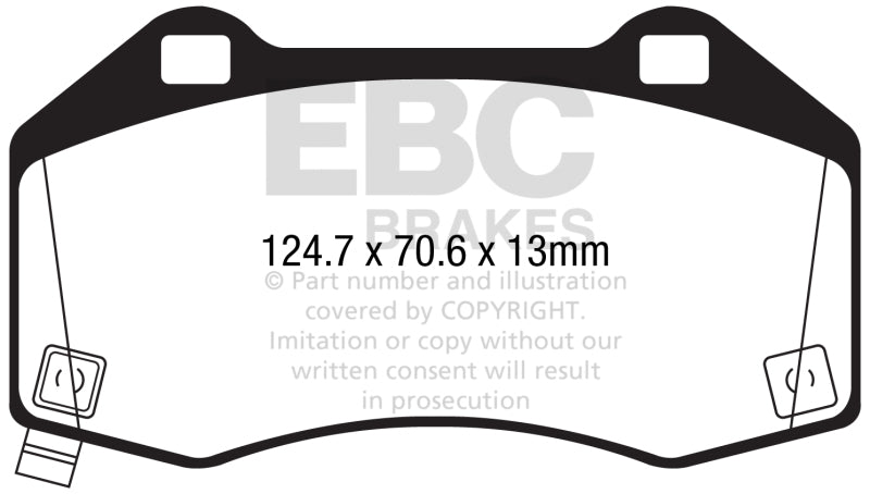 EBC 2017+ Fiat 124 Spider 1.4L Turbo Abarth Ultimax2 Front Brake Pads