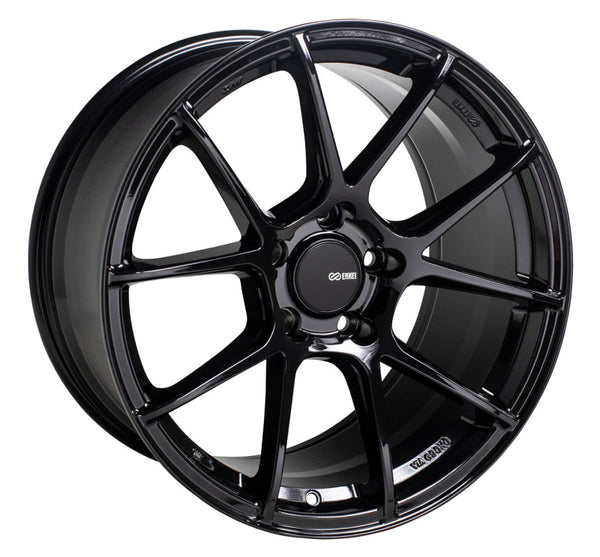 18x9.5 Enkei TS-V, 5x120 40mm Offset 72.6mm Bore Gloss Black Wheel