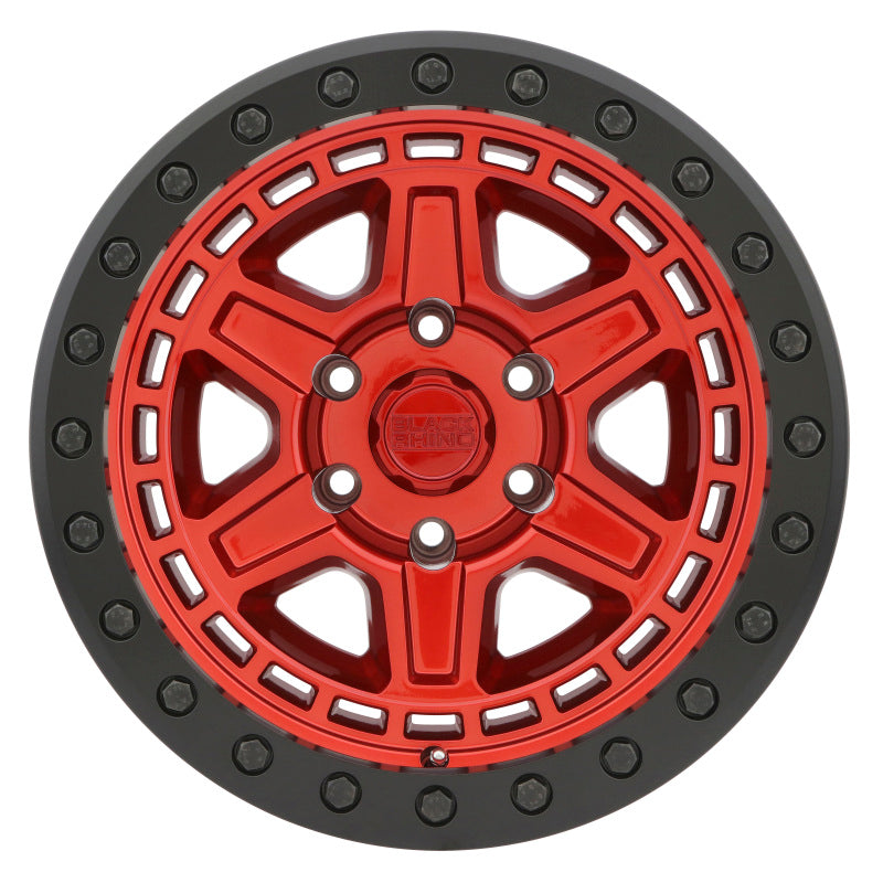 Black Rhino Reno Beadlock 17x8.5 6x139.7 ET-30 CB 112.1 Candy Red w/Black Ring & Black Ring Wheel