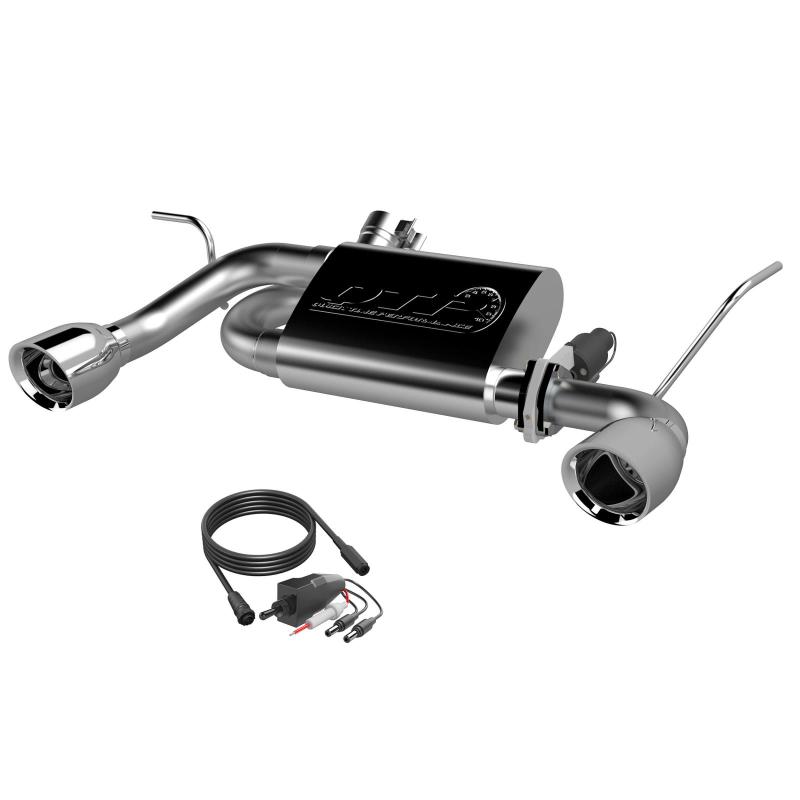 QTP 2007-2018 Jeep Wrangler 3.6L/3.8L 304SS Screamer Axle Back Exhaust w/4" Tips