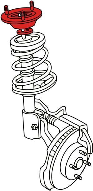 SPC Performance 2000-2010 Ford Focus Front Adjustable Strut Mount