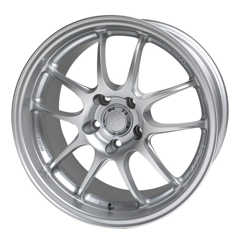 18x9.0 Enkei PF01, 5x112 35mm offset Silver Wheel