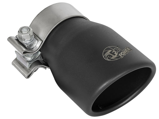 aFe MACH Force-XP 409 SS Single Wall Universal Clamp On Exhaust Tip - Black