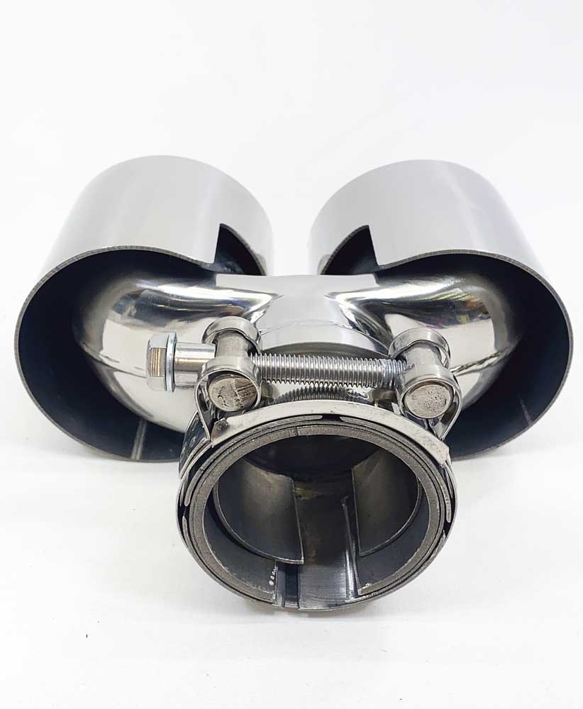 Racing Dynamics Twin Tailpipe Tip for Porsche Boxster, Boxster S / Cayman, Cayman S (90mm)